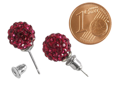 Shamballa Ohrstecker mit Münze